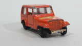 Vintage Jeep CJ-7 Orange Die Cast Toy Car Vehicle with Opening Doors - Treasure Valley Antiques & Collectibles