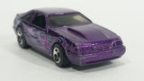 2009 Hot Wheels Mustang 45th Anniversary '92 Ford Mustang Dark Purple Die Cast Toy Car Vehicle