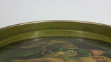 Vintage Clysmic King of Table Waters Partial Nude Victorian Nymph With Large Stag Deer Round 14" Metal Beverage Serving Tray - Treasure Valley Antiques & Collectibles