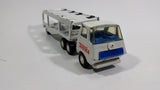 Vintage Tonka Semi Tractor Trailer Truck Auto Hauler Transport Rig White and Blue Pressed Steel Toy Car Vehicle
