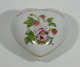 Vintage 1980 Designers Collection Strawberry Shortcake Fine Porcelain Heart Shaped Trinket Box WWA Inc Made in Japan