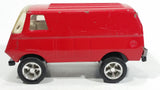 HTF Vintage Tonka Van Red Pressed Steel Toy Car Vehicle with Chrome 5 Spoke Wheels - Treasure Valley Antiques & Collectibles