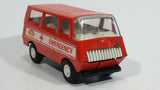 Vintage Tonka Emergency Ambulance Van Orange Red Pressed Steel Toy Car Paramedics Medic Rescue Vehicle - Treasure Valley Antiques & Collectibles
