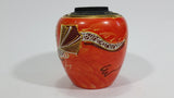 Japanese Moriage Dragon Phoenix Orange Ginger Jar Vase - Treasure Valley Antiques & Collectibles
