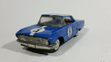 Vintage Classic Blue Muscle Car #8 Wind Up Tin Toy Car Vehicle - Working - Treasure Valley Antiques & Collectibles