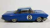 Vintage Classic Blue Muscle Car #8 Wind Up Tin Toy Car Vehicle - Working - Treasure Valley Antiques & Collectibles