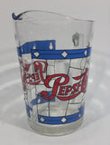 Pepsi-Cola Soda Pop Drink Blue and Red Stained Glass Clear Pitcher Beverage Collectible - Treasure Valley Antiques & Collectibles