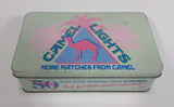 1992 Camel Lights Cigarettes Smokes Match Packs Hinged Tin Metal Container Tobacco Collectible - Empty - Treasure Valley Antiques & Collectibles