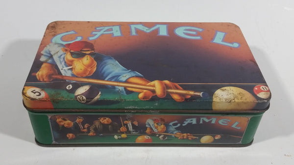 1992 Camel Joe's Cigarettes Smokes Billiards Pool Hinged Tin Metal Container Tobacco Collectible