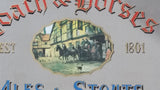 Vintage Coach & Horses Ales & Stouts Fine Wine, Spirits and Mead 9" x 13" Wooden Framed Mirror Beer Pub Lounge Bar Collectible - Treasure Valley Antiques & Collectibles