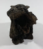 Wolves Wolf Head Coming Out Of A Log Resin Wildlife Sculpture