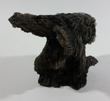 Wolves Wolf Head Coming Out Of A Log Resin Wildlife Sculpture