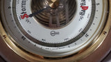 Vintage Barigo 11 1/4" Captain's Ships Wheel Barometer - Wood, Brass, Metal Face - West Germany with Original Instructions - Treasure Valley Antiques & Collectibles