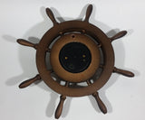 Vintage Barigo 11 1/4" Captain's Ships Wheel Barometer - Wood, Brass, Metal Face - West Germany with Original Instructions - Treasure Valley Antiques & Collectibles