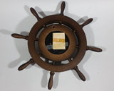 Vintage Barigo 11 1/4" Captain's Ships Wheel Barometer - Wood, Brass, Metal Face - West Germany with Original Instructions - Treasure Valley Antiques & Collectibles