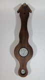 Vintage Fisher Nautical Style Wooden Barometer Weather Station