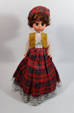1960's Doll Music Box Clad in Scottish Outfit "Amazing Grace"