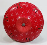 Vintage LBZ Tin Domed Spinning Top Toy Train Theme West Germany (Needs TLC)