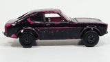 Vintage 1970 Lesney Products Matchbox Superfast Ford Capri Magenta Pink Painted Black No. 54 Die Cast Toy Car Vehicle with Opening Hood