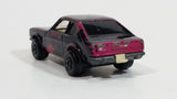 Vintage 1970 Lesney Products Matchbox Superfast Ford Capri Magenta Pink Painted Black No. 54 Die Cast Toy Car Vehicle with Opening Hood