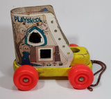 Vintage 1960s Playskool The Old Woman Who Lived In A Shoe Wooden Pull Toy - Treasure Valley Antiques & Collectibles