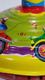 Vintage LBZ West German Tin Spinning Top Toy Carousel Kids