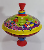Vintage LBZ West German Tin Spinning Top Toy Carousel Kids
