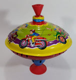 Vintage LBZ West German Tin Spinning Top Toy Carousel Kids