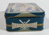 Vintage 1970s Old-Time Baseball Metal Tin Container Sports Collectible