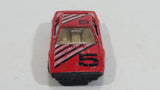 Vintage Unknown Brand Lotus #5 Red Die Cast Toy Exotic Car Vehicle