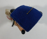 Vintage Mickey Mouse Graduation with Diploma and Cap 5" Tall Plastic Rubber Toy Figurine with Clothing