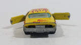 Vintage Yatming Chevy Camaro Z28 Road Burner Yellow with Red Flames No. 1077 Die Cast Toy Muscle Car Vehicle with Opening Doors