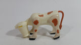 Vintage 1967 Fisher Price Little People Farm Brown Spotted White Cow Hong Kong