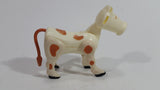 Vintage 1967 Fisher Price Little People Farm Brown Spotted White Cow Hong Kong