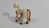 Vintage 1967 Fisher Price Little People Farm Brown Spotted White Cow Hong Kong