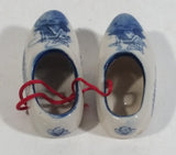 Vintage Delft Blue Handpainted Holland Windmill 2" Long Shoe Set