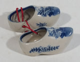 Vintage Delft Blue Handpainted Holland Windmill 2" Long Shoe Set