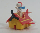 Vintage 1989 Peanuts Gang Pop Mobiles United Features Syndicate Snoopy Flying Ace Doghouse Plastic Toy McDonald's Happy Meals