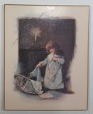 Rare Vintage Scafa Tornabene "An April Shower" and other Scafa Tornabene Prints Wooden Wall Plaques Set of 4