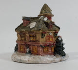 Winter Snow Village School Schoolhouse Building with Kids In Front Decorative Resin Ornament