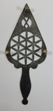 Vintage Ornate Spade Style Brass Hot Plate Pot Holder Metalware Collectible - Treasure Valley Antiques & Collectibles