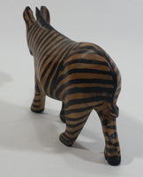 Zebra Carved Wooden Animal Figurine