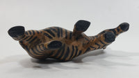 Zebra Carved Wooden Animal Figurine