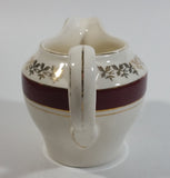 Vintage Royal Harvey Staffordshire England Maroon Red Ornate Gold Trim Milk Cream Jug - Numbered 504