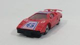 Rare Vintage Yatming Style Lamborghini Countach #45 Red Die Cast Toy Exotic Car Vehicle with Opening Rear Hood Made in Hong Kong