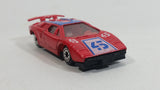 Rare Vintage Yatming Style Lamborghini Countach #45 Red Die Cast Toy Exotic Car Vehicle with Opening Rear Hood Made in Hong Kong