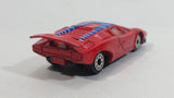Rare Vintage Yatming Style Lamborghini Countach #45 Red Die Cast Toy Exotic Car Vehicle with Opening Rear Hood Made in Hong Kong