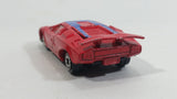 Rare Vintage Yatming Style Lamborghini Countach #45 Red Die Cast Toy Exotic Car Vehicle with Opening Rear Hood Made in Hong Kong