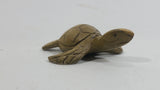 Light Green Colored Small Turtle Tortoise Wood Carved Animal Figure