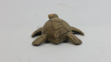 Light Green Colored Small Turtle Tortoise Wood Carved Animal Figure